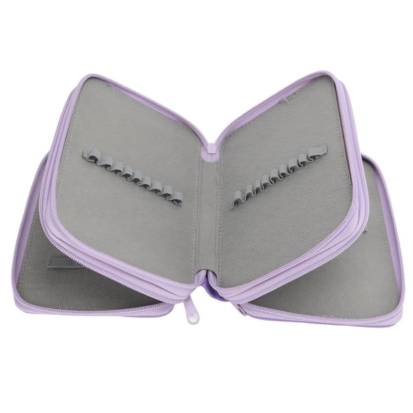 Pencil Case Exquisite High Durability Large Capacity Comfortable Hand Feeling Large Pencil Pouch for Home School Travel Purple