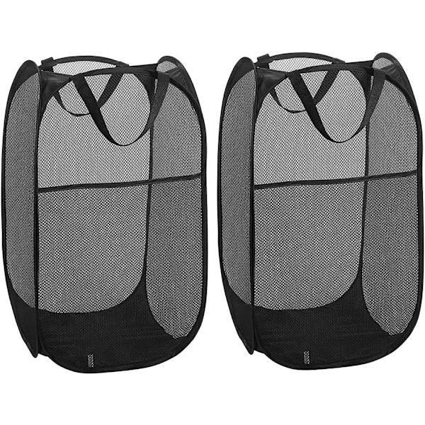Laundry Hamper [Set of 2] Foldable Pop Up Mesh Laundry Hampers