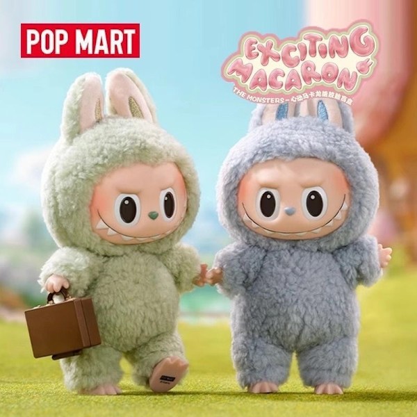 1 st POP MART LABUBU The Monsters Spännande Macaron Plyschdockor Figur Leksaker Blind Boxes (Färg Slumpmässig) PA