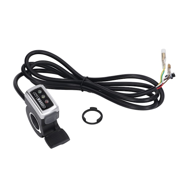 106DX Thumb Throttle for Electric Bike Scooter with Switch Battery Status Finger Throttle Accelerator Handle 24V