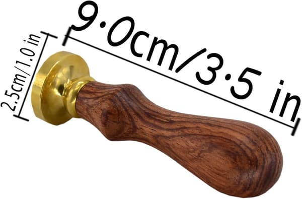retro messinghode trehåndtak 26 bokstaver A-Z Alfabet bokstav initial voks klassisk forsegling voksstempel GZ2 (H) -