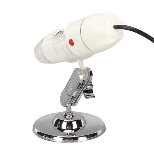 Digital Microscope HD 25x to 400x Analog AV Output Mini Electronic Microscope with 8 LEDs for TV 100‑240V EU Plug