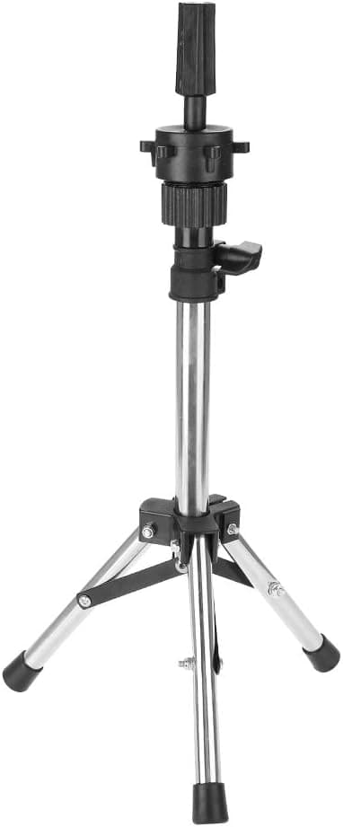Wig Head, Adjustable Sport Head Hair Stand (Silver)