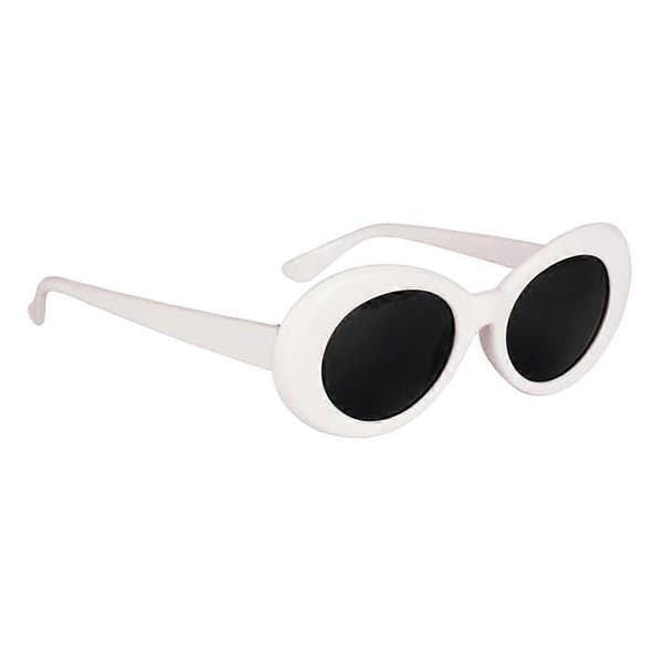 Retro Clout Goggles Ovale Mod Mode Kurt Cobain Inspirerte Briller Hvit rød red