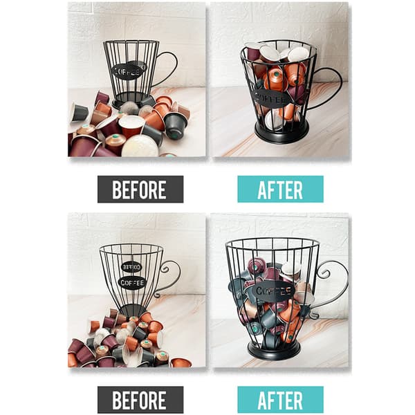 Pod Mugg Form Hollow Metal Wire Espresso Kapsel Organizer