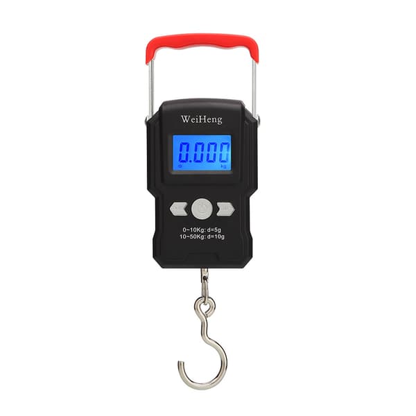 Hængende krogvægt, dobbelt præcision, LCD-baggrundsbelysning, 50 kg / 5 g