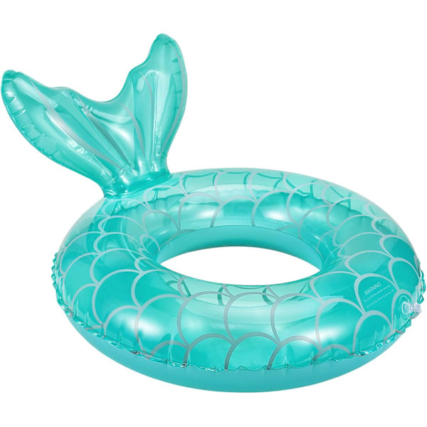 Inflatable Mermaid Pool Float, Cute Swim Ring Tube Fish Tail