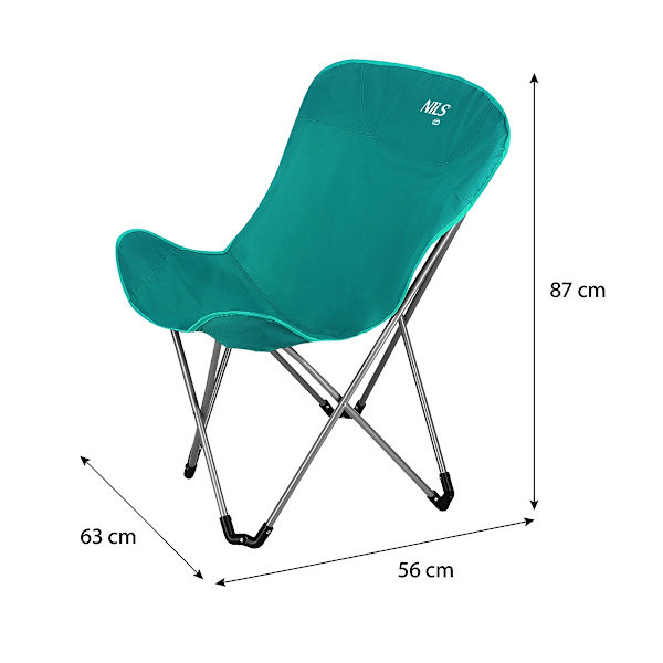 Grøn foldbar campingstol, let, bærbar 2300