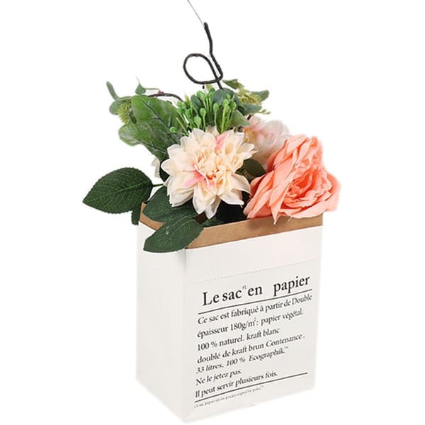 Kunstig silke brudebukett bryllupsdekor blomsterarrangement materialer planter pompong pioner