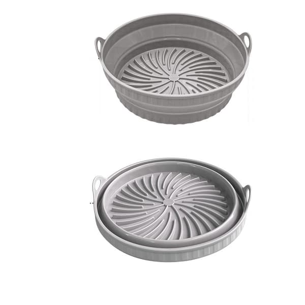 Silikon Airfryer-innlegg - Rund, Grå Grå