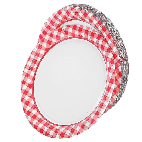 Red Paper Plates Birthday Party Paper Plates for Cake Holding 20 Pcs