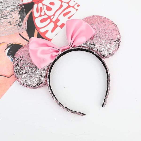 Dekorative museører pannebånd, fest for jenter og kvinner (rosa)