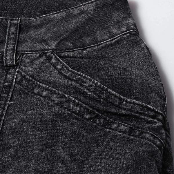 Low-Cut Flared Jeans for Women, Stretchy Denim Pants, Bootcut, Black Black Black
