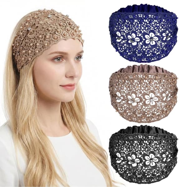3 stk brede boho blondehårbånd for kvinner, boho-pynt til hverdagsbryllup