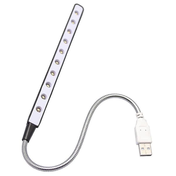 USB LED-lampe - 10 superlyse LED-læselamper - Ingen batterier nødvendige Mobil strømbesparende computerlampe