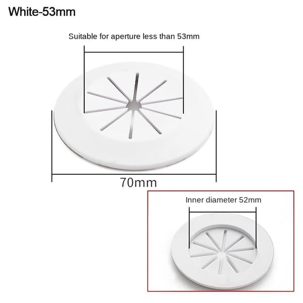 Lock Computer Grommet WHITE 53MM white