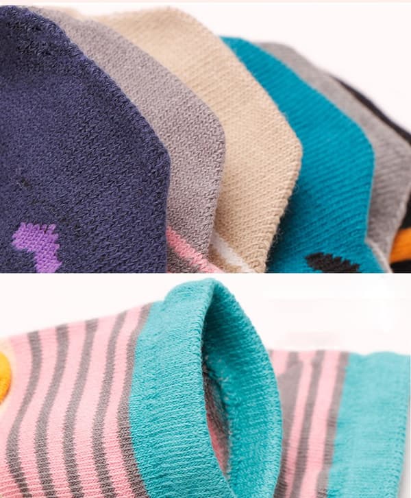 Creative Toe Socks, Short Cute Cotton Socks for Women, Low Cut Toe Socks, Cotton Ankle Socks for Running (5/6-Pack)