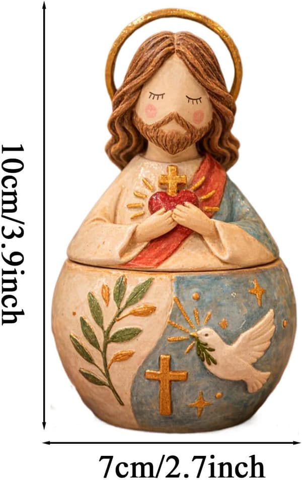 Bønneboks til dekorasjon, Maria Jesus, katolsk mann - Männlich