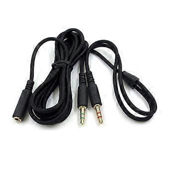 Gaming Headset Hörlursadapter Splitterkabel för Headset 3,5 mm Hane Hona Anslut Förlängningskabel