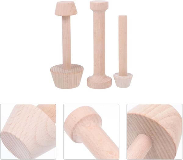 3pcs DIY Egg Tart Molds Wooden Egg Tart Molds Non-stick Coating Easy Release Baking Molds