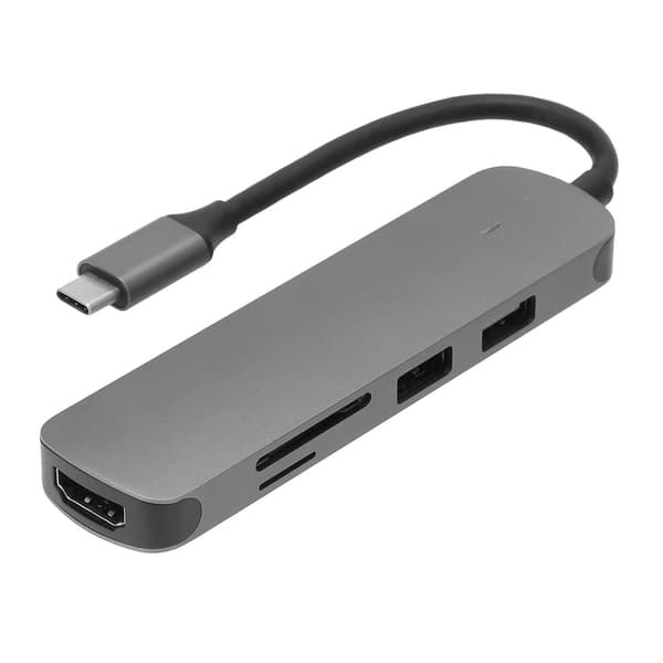 5-i-1 Hub Typ-C till High Definition Multimedia Interface USB Dockningsstation Omvandlaradapter