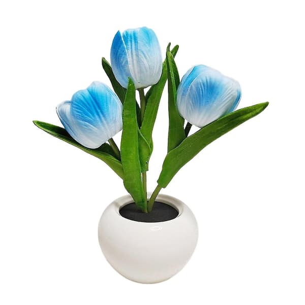 LED Tulip Table Lamp Interior Decoration Ceramic Tulip Flower Table Lamp For Desk Bedroom