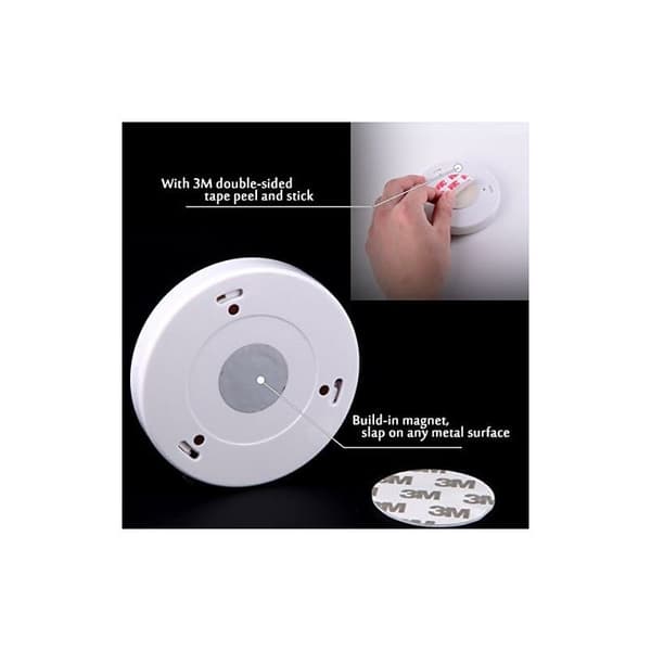 Trådlös LED-rörelsesensorlampa för garderob, trappor, hall, kök, sovrum (6-pack) (Vit Skal (Varmt Ljus)