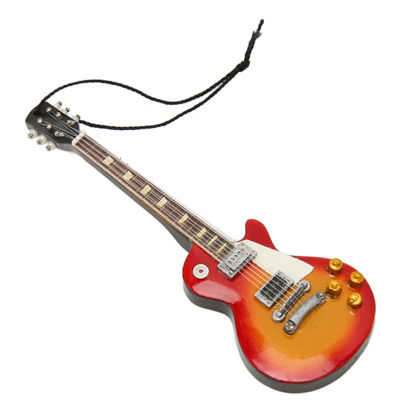 Miniatyr elektrisk gitarrmodell utsøkt tre gitarpynt for musikkfestival bryllupsfestdekorasjon 07