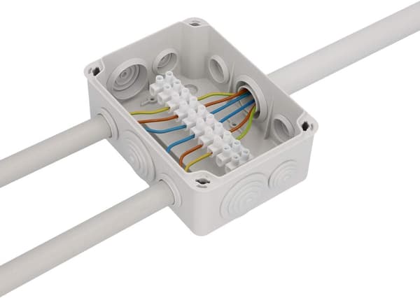 Surface-mounted junction box, junction box, installation box, 150*150*70 mm, protection against splash water and dust according to
