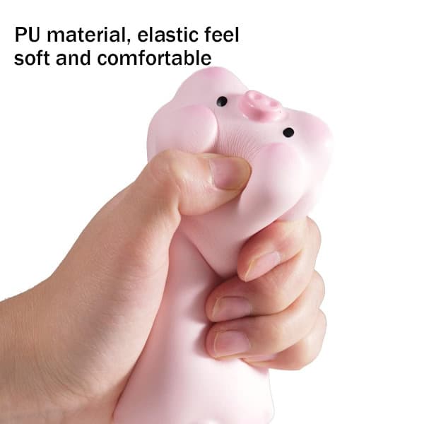 Sødt håndledsstøtte til mus, computerarmstøtte til skrivebord, ergonomiske kontorartikler, PU-musemåtte (rosa gris)