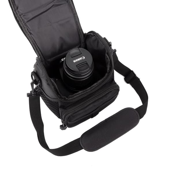 Blødt polstret kamerataske/etui i mellemstørrelse til Nikon, Canon, S A A