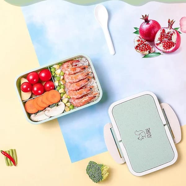 Bentobox, Bentobox for barn, Bentobox for barnas lunsj, Bærbar matboks for skolelunsj, Termisk isolert Bentobox (m)