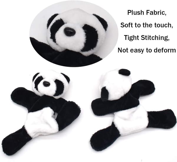 4-delars Panda Kylskåpsmagnet, Söt Mjuk Plysch Panda 3D Kylskåpsdekal