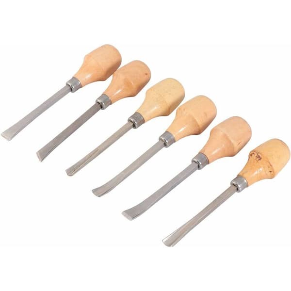 Professional Steel Handle Wood Carving Chisels, Gouges, Carving Tool Set for Beginners, Hobbyists, DIY Woodworking Crafts, 130mm