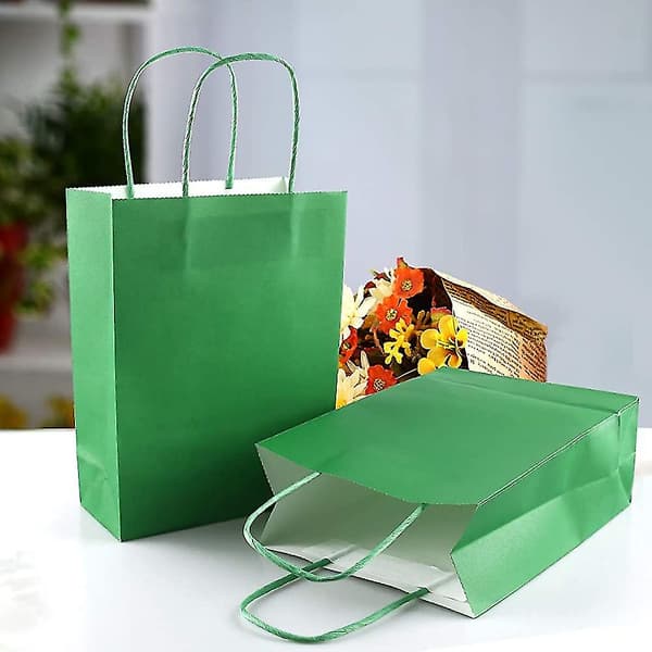 25 st presentpåsar, presentpapperspåsar, kraftpåsar, kraftpapperspåsar med handtag, hög