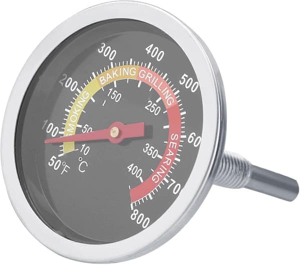 Weber Grilltermometer Låg Genesis 50~800 Termometer til Grill i Rustfrit Stål Temperaturmåler til Grillning