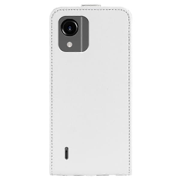 För Nokia C110 Kortfack Telefonfodral Crazy Texture Vertikalt Flip Läderfodral White Style B Nokia C110 White Style B Nokia C110