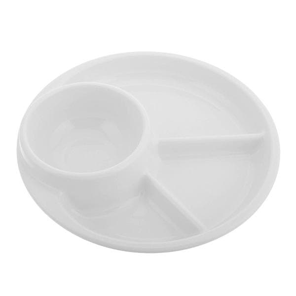 Fat-reducing divided plate for children with 3 compartments