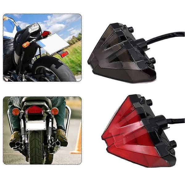 Universal 12V DC LED Brake Stop Taillight Signal Indicators Motorcycle ATV Rear Brake Light Red