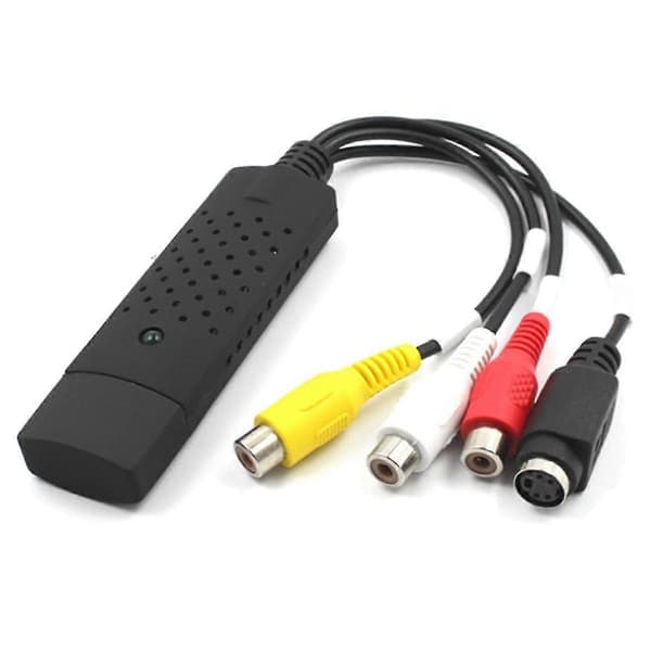 USB videoopptakskort, lyd- og videokonverterer for RCA til USB, konverterer Mini DV VCR Hi8 DVD til digital