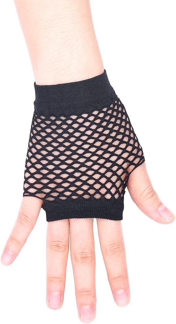 1 par fingerløse fiskenethandsker Fiskenet Korte handsker Perforeret Nylon