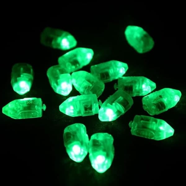 30 LED-ljusbollar för papperslyktor grön (1,4x3,3x1,2 cm)