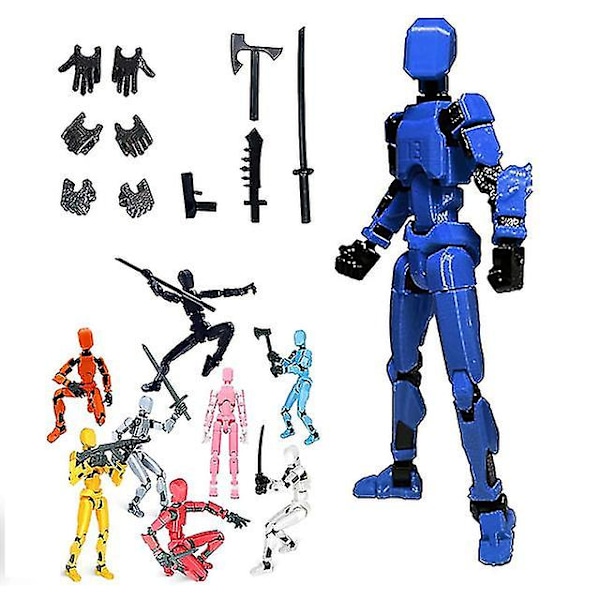 T13 toimintahahmo Titan 13 toimintahahmo Robot toimintahahmo 3d-tulostettu toiminta blue