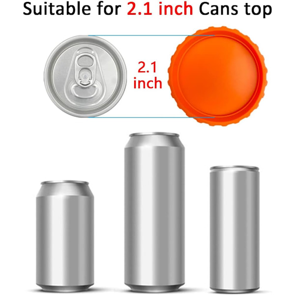 Silikonlock för läskburkar, 6-pack återanvändbara lock för läsk/dryck/ölburkar