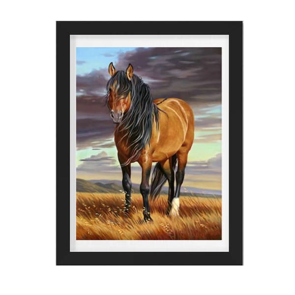 Custom Horse 5D DIY Diamond Painting Wall Decor, 12x16 Inch