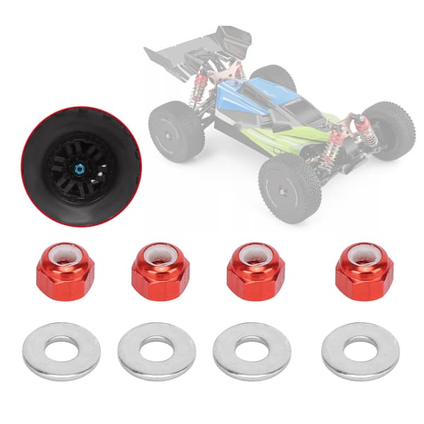 Hjul Hex Låsemutter Passer til wltoys 1/14 144001 RC Bil Oppgradering Tilbehør Rød A949-49R