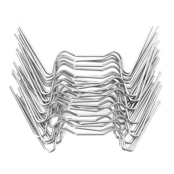 100x Glassklemmer for drivhus i rustfritt stål 1,2 mm tykk type W