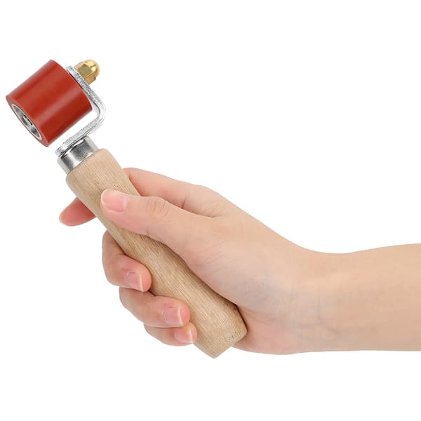 1.1 inch Silicone Hand Pressure Roller 2-Way Bearing 260°C High Temperature Resistant Welding Tool (Red)