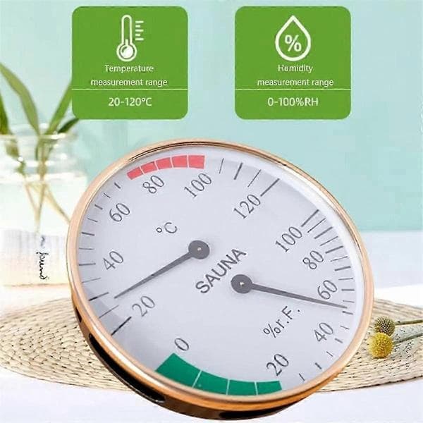 Bastu 2 i 1 Termometer Hygrometer, Inomhus Fuktighet Temperaturmätare för Badrum Ångbastu