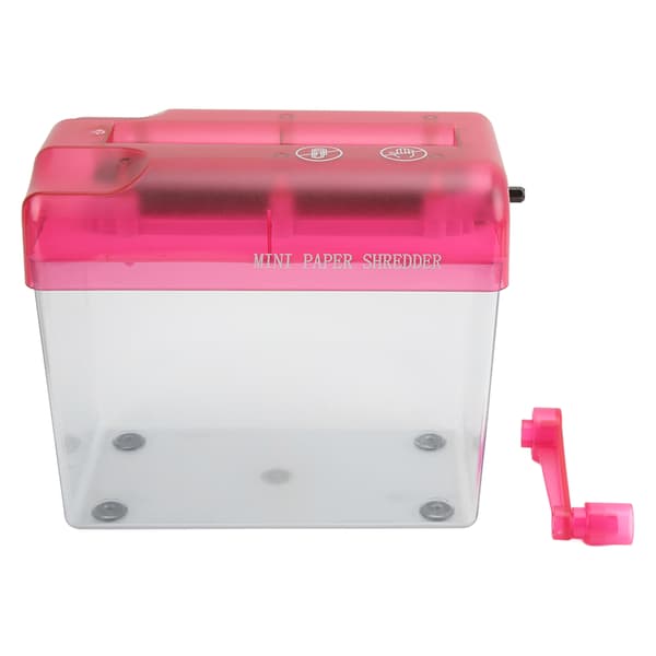 Manual Shredder Fully Transparent Silent Compact Structure Non-Slip Mini Shredder for Office School